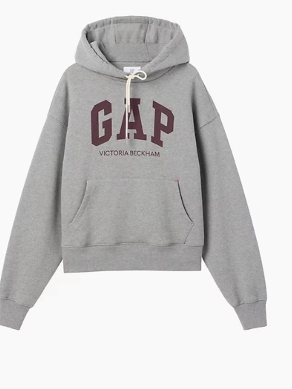 Victoria Beckham X GAP gray logo hoodie sweatshirt NWT